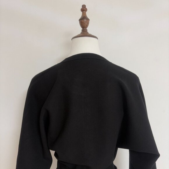 Helsa Elvira Black Knit Ruffled Jumpsuit Shorts - Picture 12 of 14